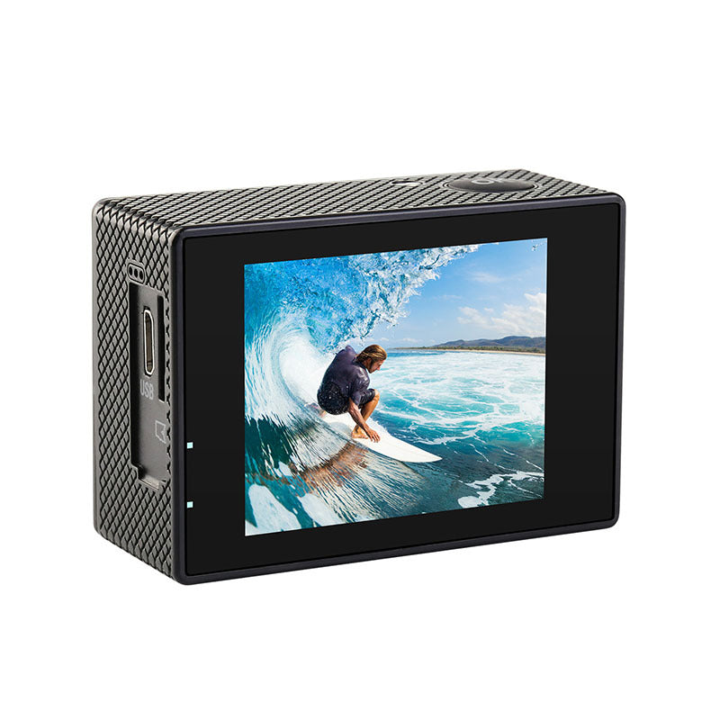 4K Waterproof Action Camera for Outdoor Sports and Diving, Helmet Mount Compatible